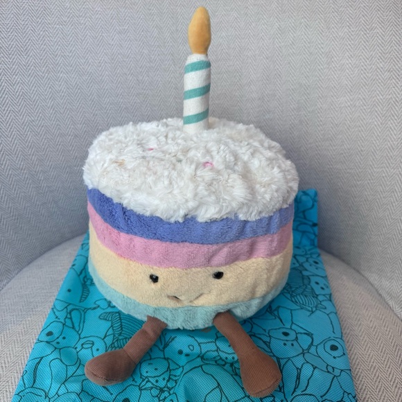 Jellycat Amuseables Rainbow Birthday Cake, Large